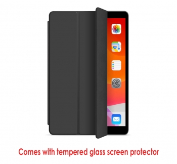 iPad 7-9 smart cover with tempered glass screen protector