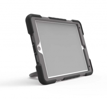 iPad 7-9 heavy duty case with ring style stand & glass protector