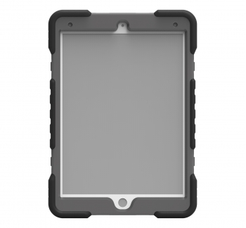 iPad 7-9 heavy duty case with ring style stand & glass protector