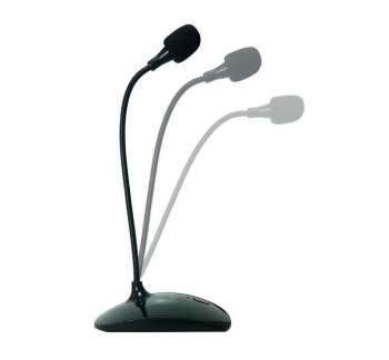 Plug and Play USB Desktop Microphone with Flexible Neck and Mute Button