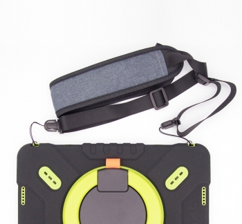 Adjustable carrying strap for protected cases