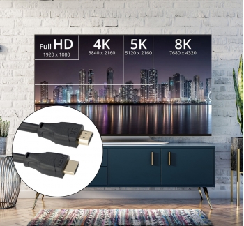 HDMI V2.1 Gold-Plated Cable 8K, 2M