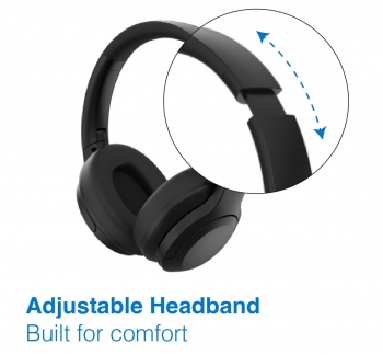 Bluetooth headphones with microphone (Active Noise Cancelling)